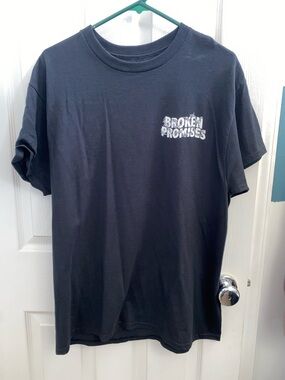 Broken Promises Men's Black Graphic Short Sleeve Tee